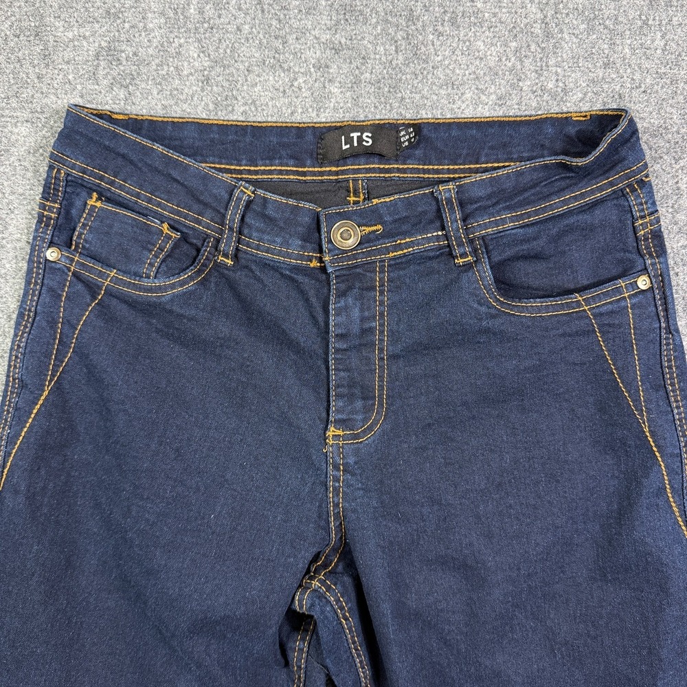 Long Tall Sally LTS Womens Bootcut Jeans 10 Tall Dark Wash Stretch Denim - Picture 3 of 13